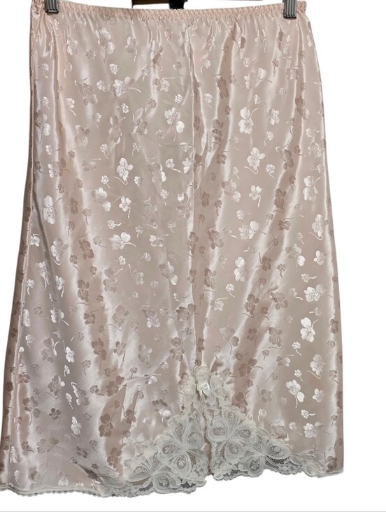 barbizon Other - Vtg Barbizon Pink Satin Lace Half Slip Skirt Lingerie Y2K Coquette Cottagecore M